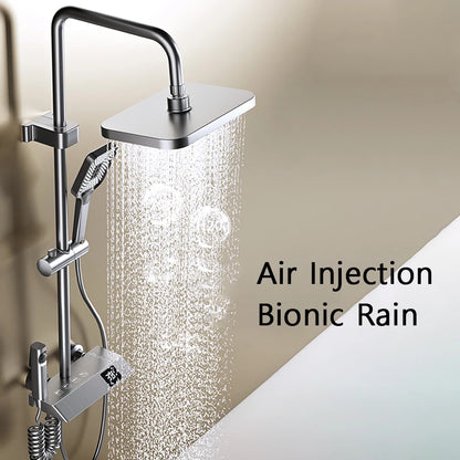 Digital LED Rain Shower System Set - Black/White/Gray by HitMyNeed