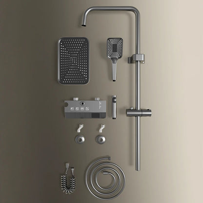 Digital LED Rain Shower System Set - Black/White/Gray by HitMyNeed