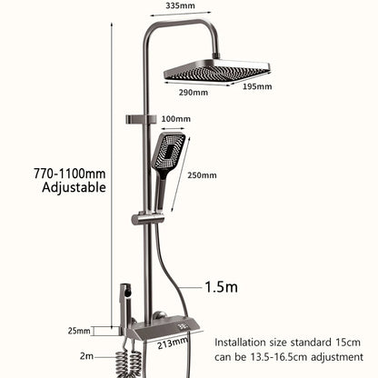 Digital LED Rain Shower System Set - Black/White/Gray by HitMyNeed