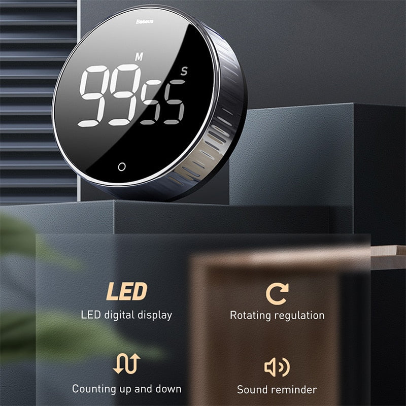 Digital Magnetic Kitchen Timer with LED Display by HitMyNeed
