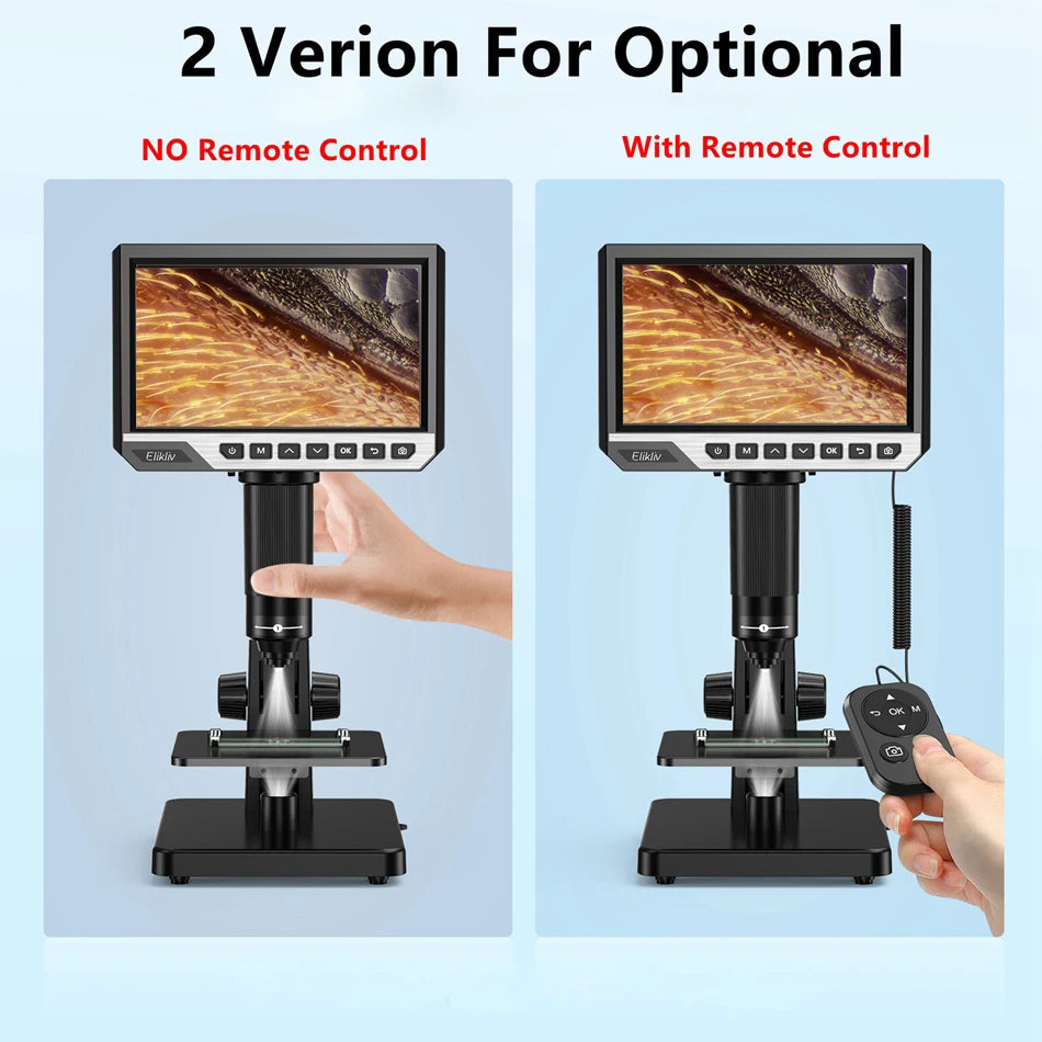 Digital Microscope 2000X with 7" IPS Screen & Dual Lens by HitMyNeed
