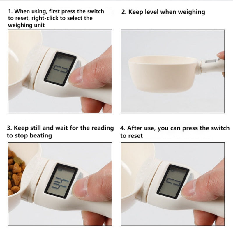 Digital Pet Food Measuring Spoon Scale with LCD by HitMyNeed