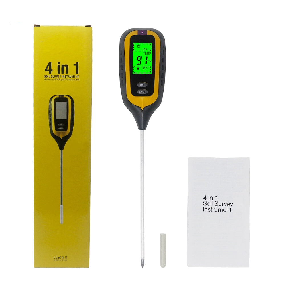 Digital Soil pH, Moisture, Light & Temperature Tester by HitMyNeed