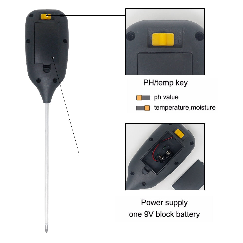 Digital Soil pH, Moisture, Light & Temperature Tester by HitMyNeed