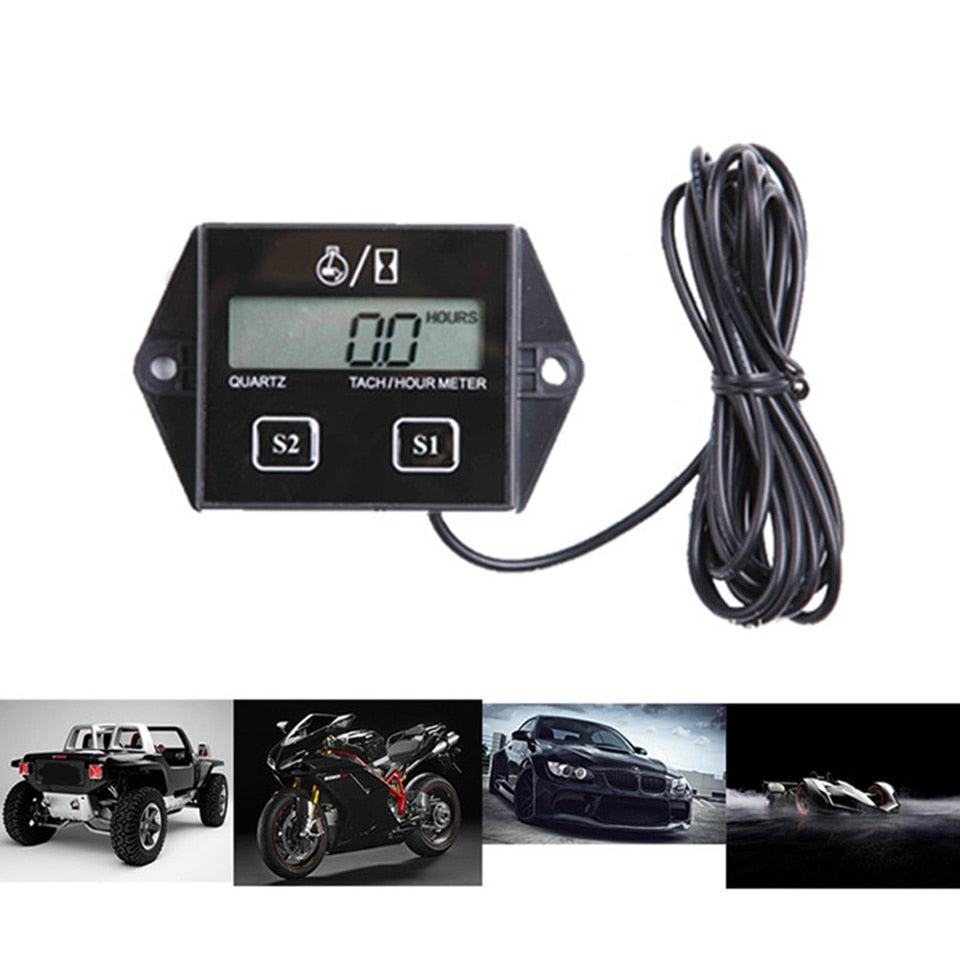 Digital Tachometer Gauge with LCD for Gas Engines by HitMyNeed