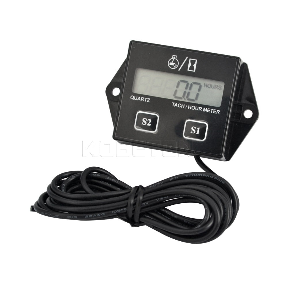 Digital Tachometer Gauge with LCD for Gas Engines by HitMyNeed