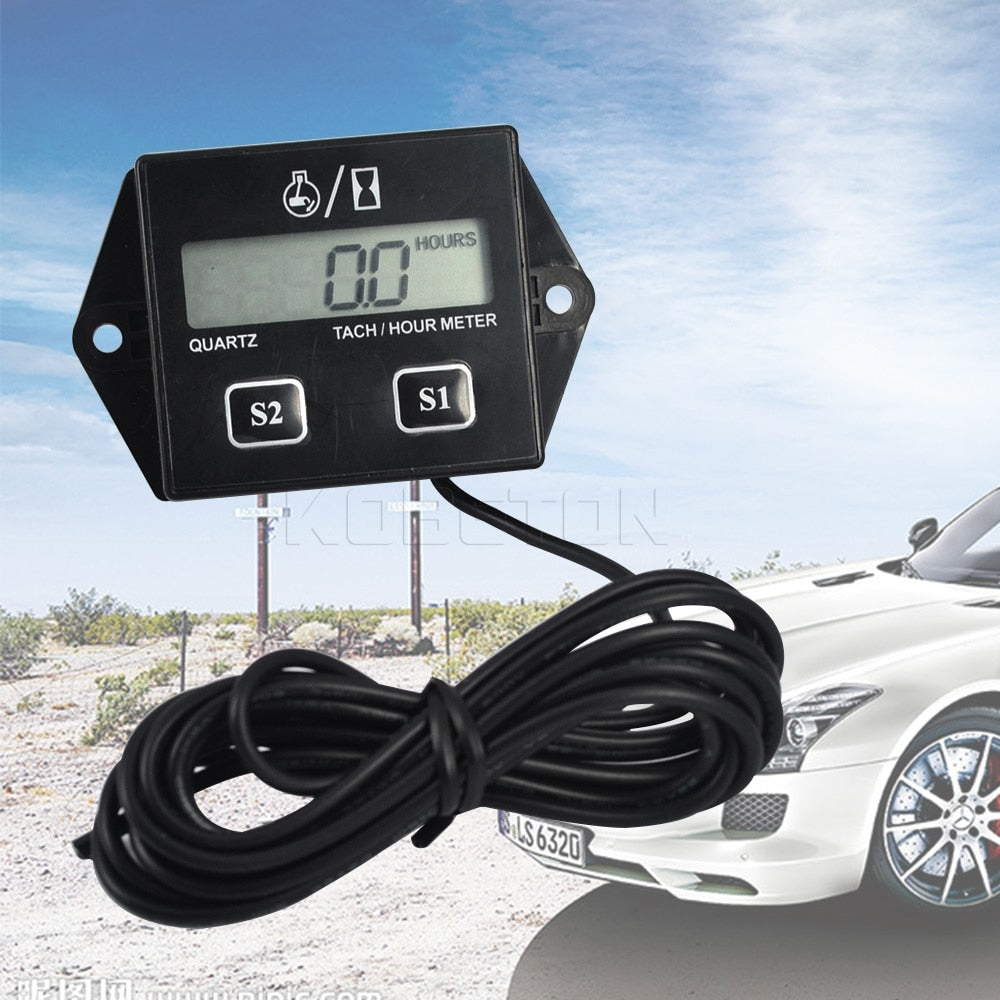 Digital Tachometer Gauge with LCD for Gas Engines by HitMyNeed