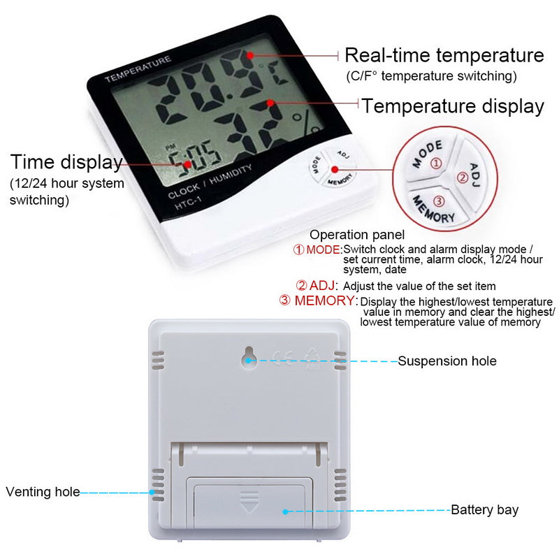 Digital Thermo-Hygrometer Temperature & Humidity Meter by HitMyNeed