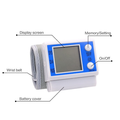 Digital Wrist Blood Pressure Monitor with Memory by HitMyNeed