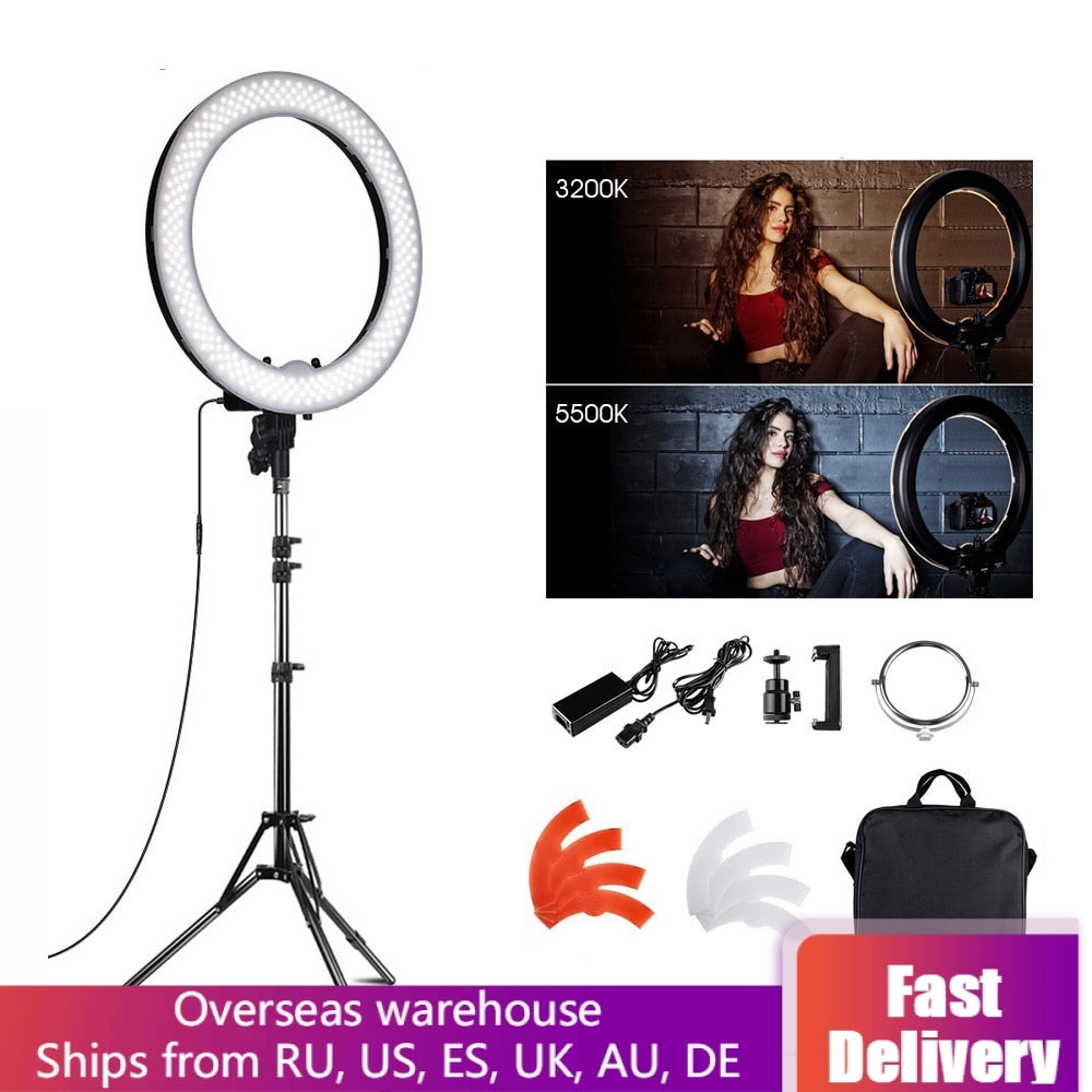 Dimmable LED Ring Light with Adjustable Stand by HitMyNeed