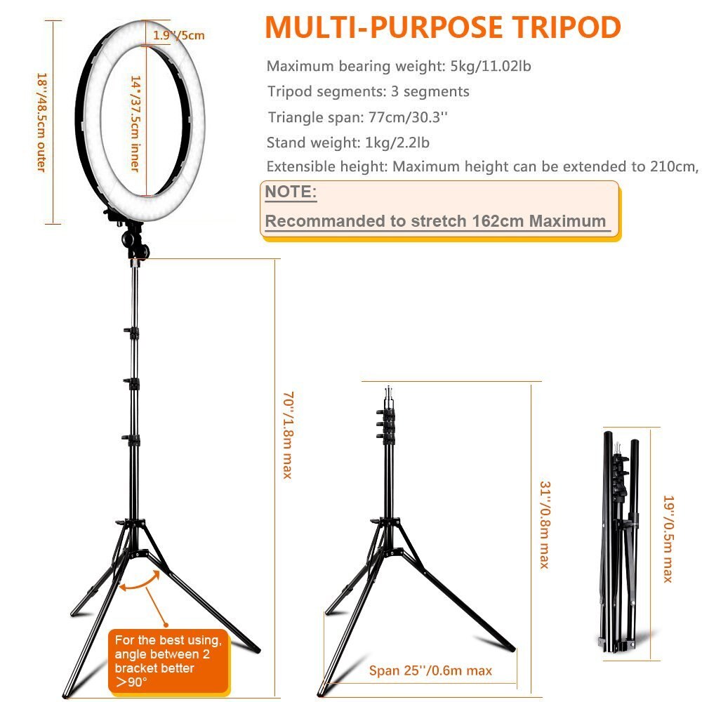 Dimmable LED Ring Light with Adjustable Stand by HitMyNeed