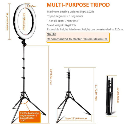 Dimmable LED Ring Light with Adjustable Stand by HitMyNeed