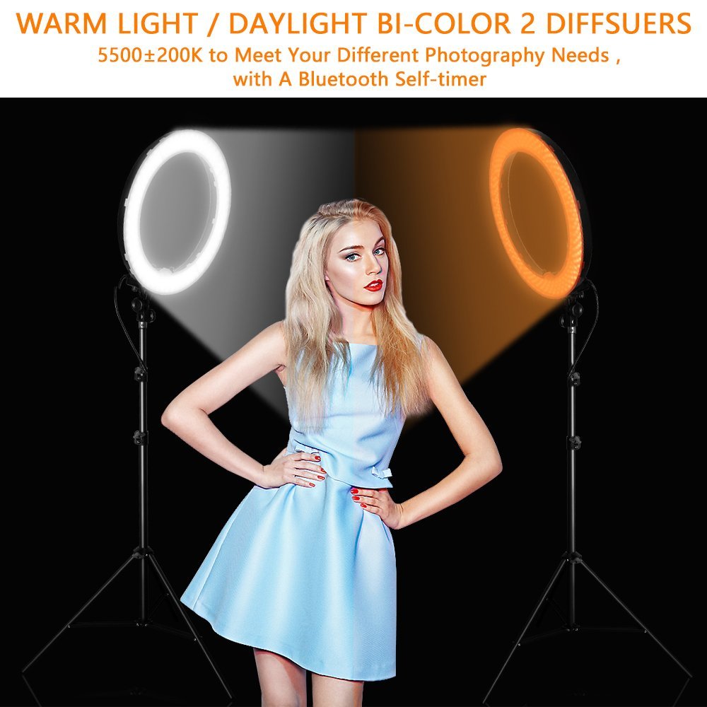 Dimmable LED Ring Light with Adjustable Stand by HitMyNeed