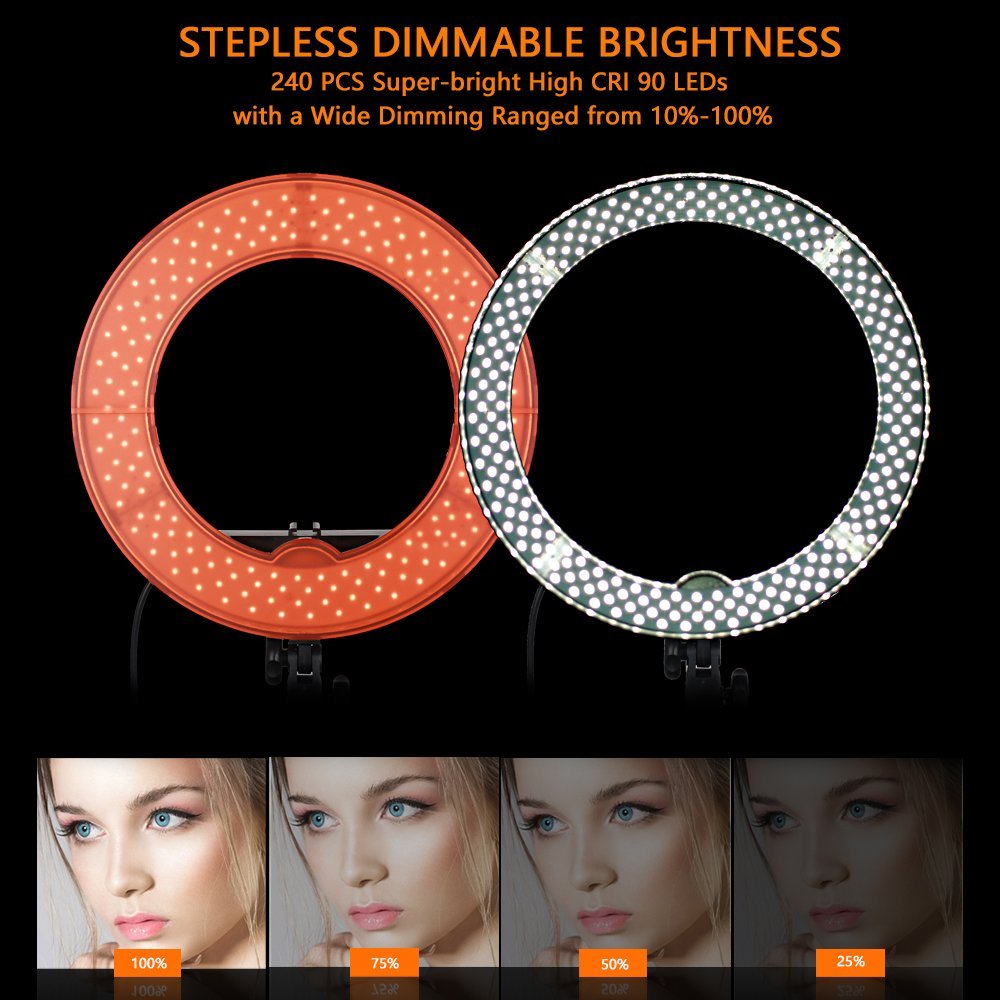 Dimmable LED Ring Light with Adjustable Stand by HitMyNeed