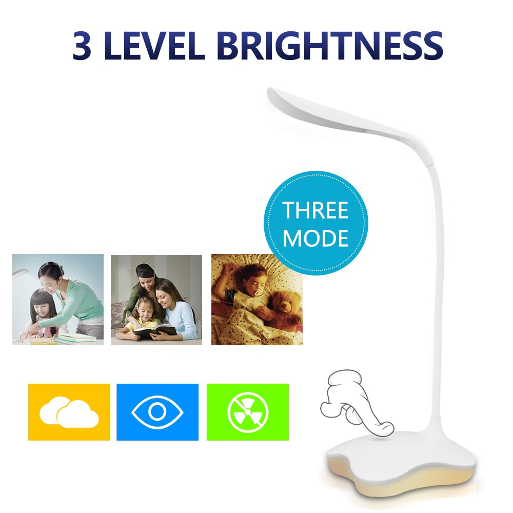 Dimmable LED Study Table Lamp with Touch Control by HitMyNeed
