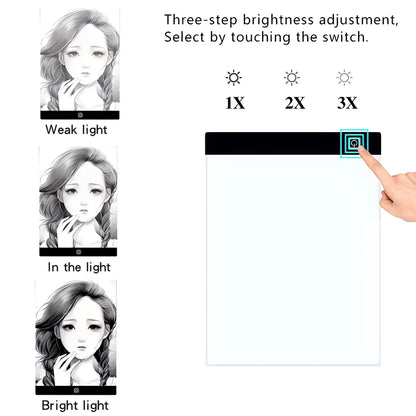 Dimmable LED Tracing Drawing Pad for Kids A3/A4/A5 by HitMyNeed