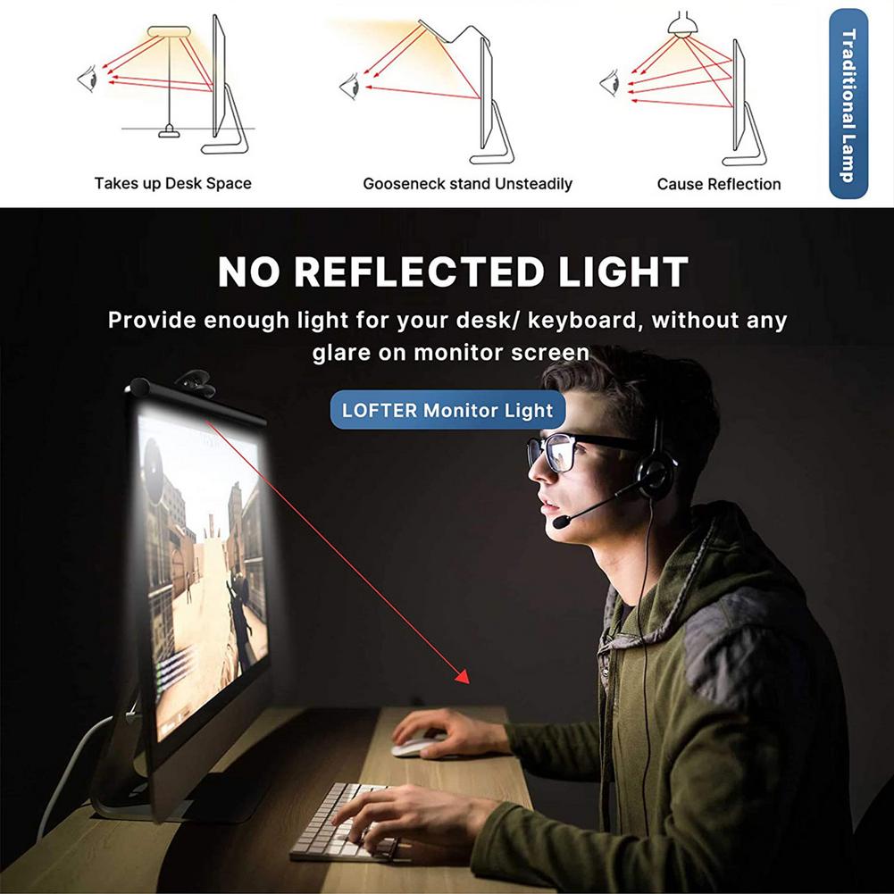 Dimmable Monitor Light Bar with USB Power by HitMyNeed