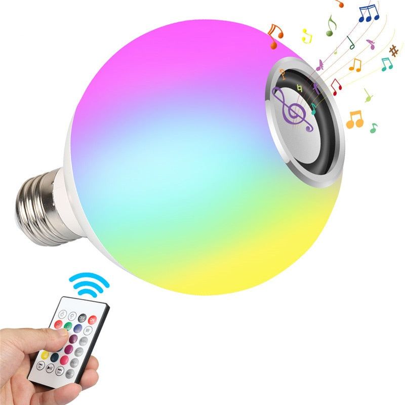 Dimmable RGB LED Bulb with Bluetooth Speaker by HitMyNeed