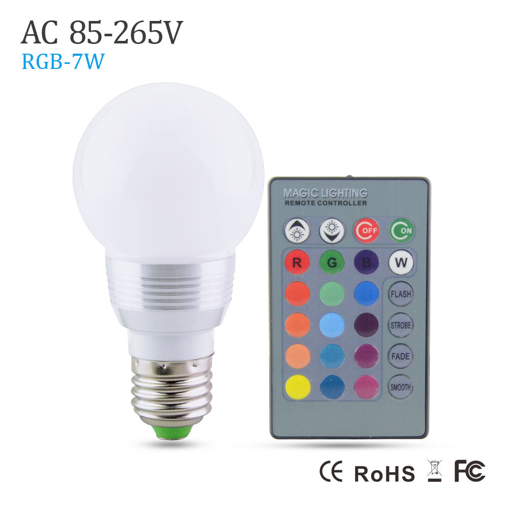 Dimmable RGB LED Bulbs with Remote Control by HitMyNeed