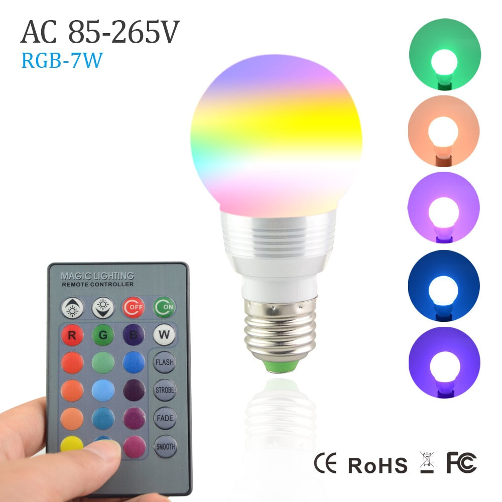 Dimmable RGB LED Bulbs with Remote Control by HitMyNeed