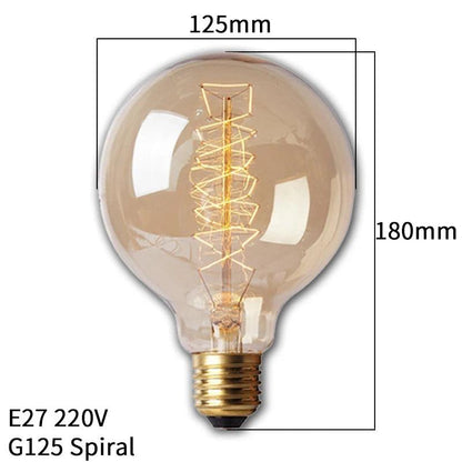 Dimmable Vintage Edison E27 40W Incandescent Bulb g125-spiral by HitMyNeed