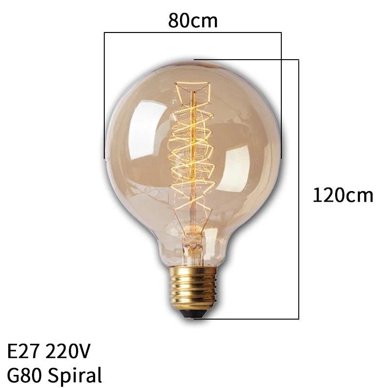 Dimmable Vintage Edison E27 40W Incandescent Bulb g80-spiral by HitMyNeed