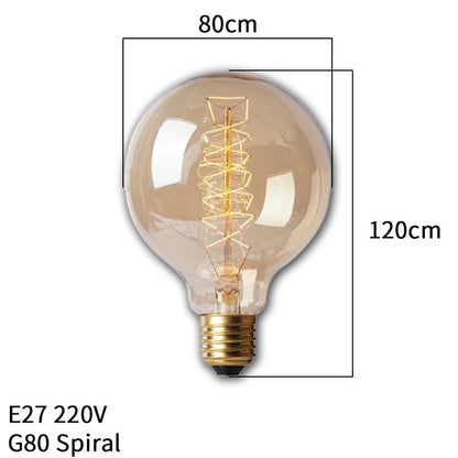 Dimmable Vintage Edison E27 40W Incandescent Bulb g80-spiral by HitMyNeed