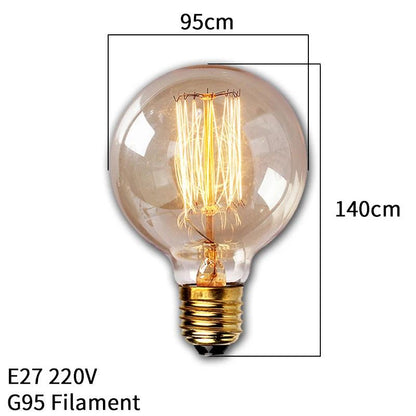 Dimmable Vintage Edison E27 40W Incandescent Bulb g95-filament by HitMyNeed