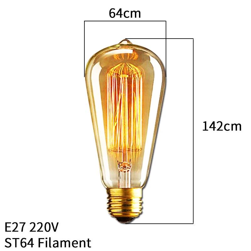 Dimmable Vintage Edison E27 40W Incandescent Bulb st64-filament by HitMyNeed