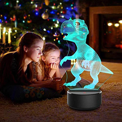 Dino 3D T-Rex Night Light with Remote & 7 Colors by HitMyNeed