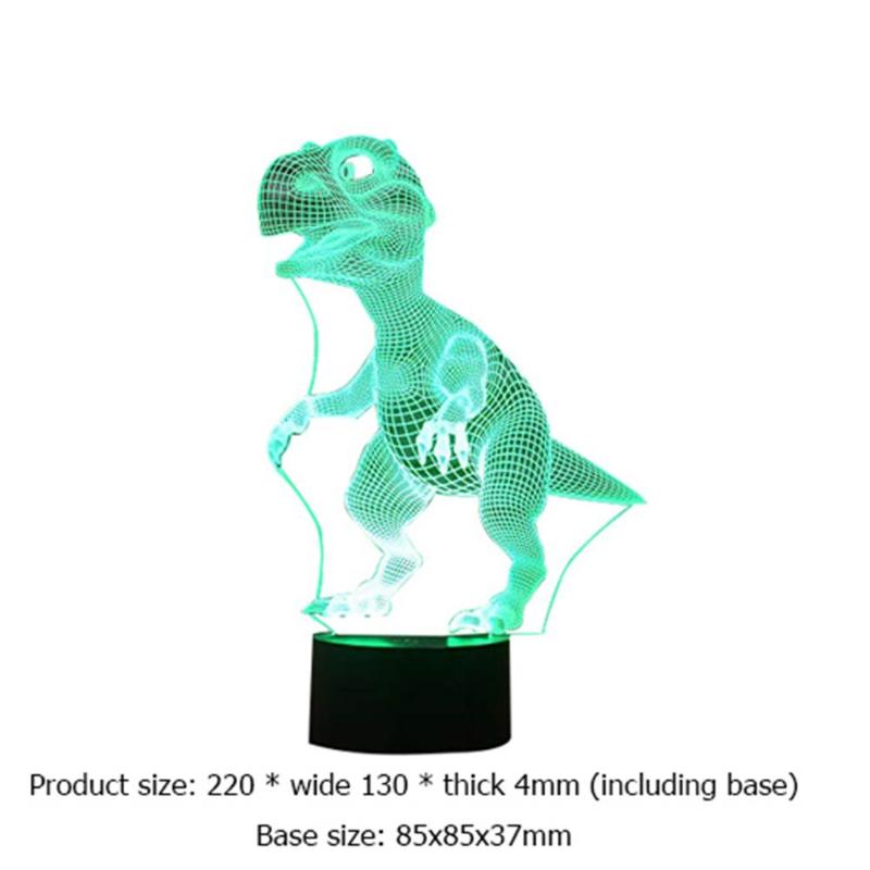 Dino 3D T-Rex Night Light with Remote & 7 Colors by HitMyNeed