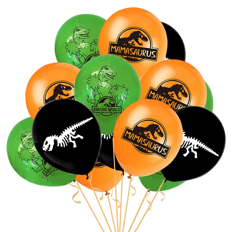 Dinosaur Birthday Balloons Set, 10 Latex Balloons by HitMyNeed