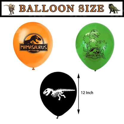 Dinosaur Birthday Balloons Set, 10 Latex Balloons by HitMyNeed