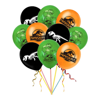 Dinosaur Birthday Balloons Set, 10 Latex Balloons by HitMyNeed