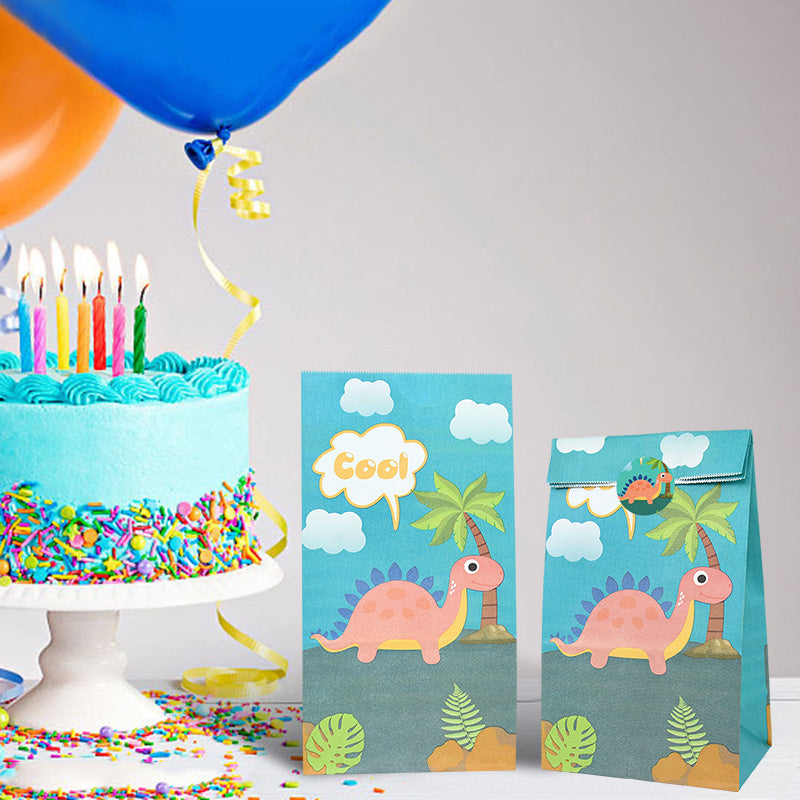 Dinosaur Candy Bags with Stickers (12 Pack) by HitMyNeed