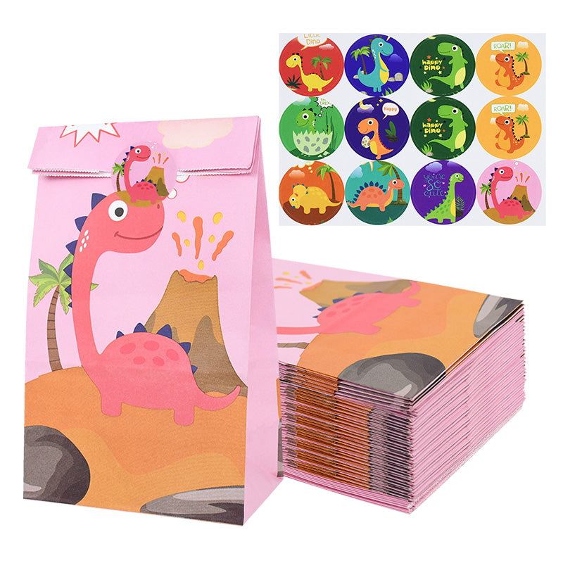 Dinosaur Candy Bags with Stickers (12 Pack) by HitMyNeed