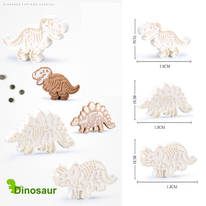 Dinosaur Cookie Cutter 3D Stainless Steel Set by HitMyNeed