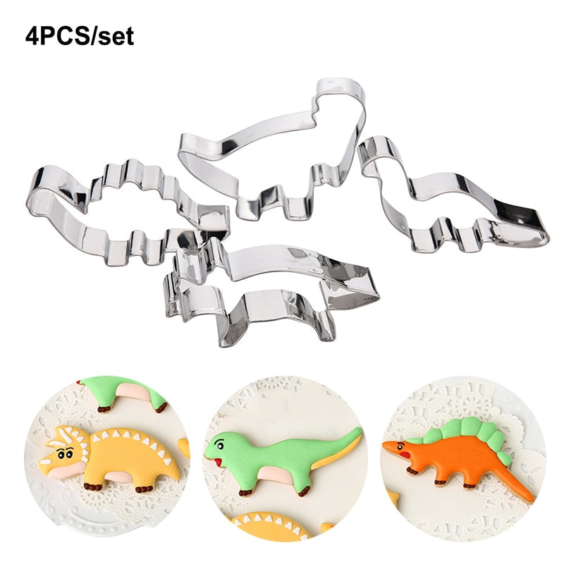 Dinosaur Cookie Cutter 3D Stainless Steel Set by HitMyNeed