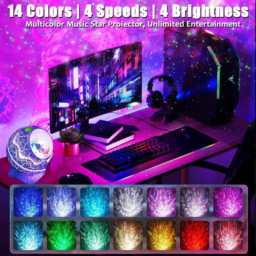 Dinosaur Egg Galaxy Projector with Bluetooth Speaker by HitMyNeed