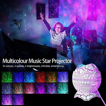 Dinosaur Egg Galaxy Projector with Bluetooth Speaker by HitMyNeed