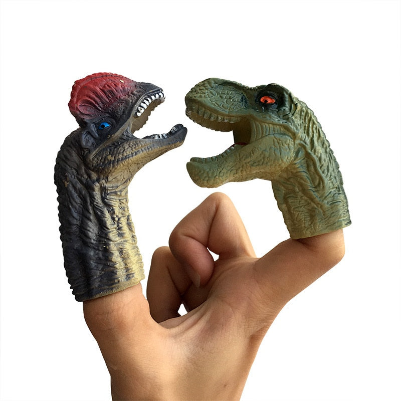 Dinosaur Finger Puppets Plastic Toy Set (5pcs) by HitMyNeed