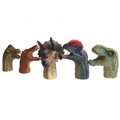 Dinosaur Finger Puppets Plastic Toy Set (5pcs) by HitMyNeed