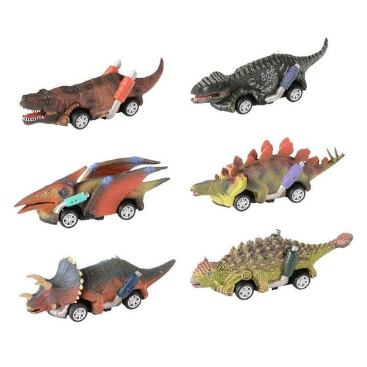 Dinosaur Pull Back Car Toy Set - 6 Piece by HitMyNeed