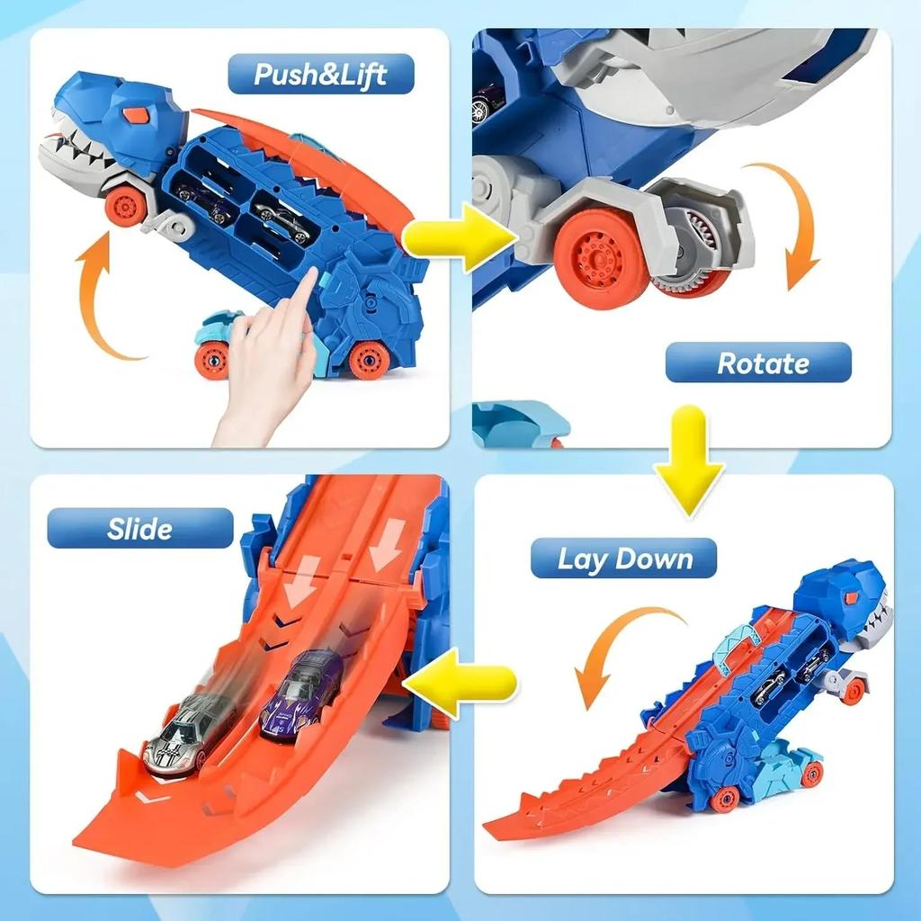 Dinosaur Transport Truck with Transforming T-Rex Track by HitMyNeed