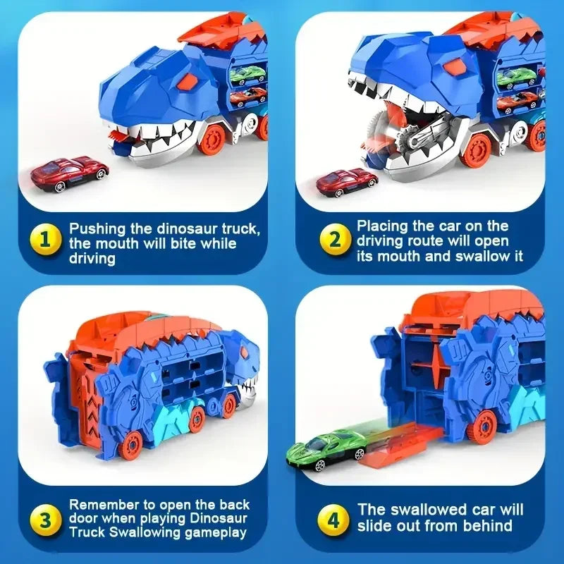 Dinosaur Transport Truck with Transforming T-Rex Track by HitMyNeed
