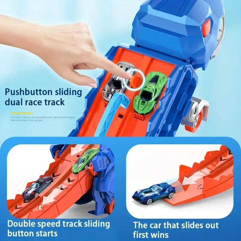 Dinosaur Transport Truck with Transforming T-Rex Track by HitMyNeed