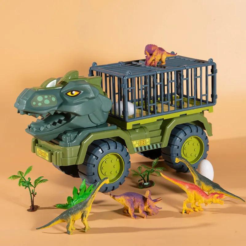 Dinosaur Truck Transport Carrier Playset for Kids by HitMyNeed