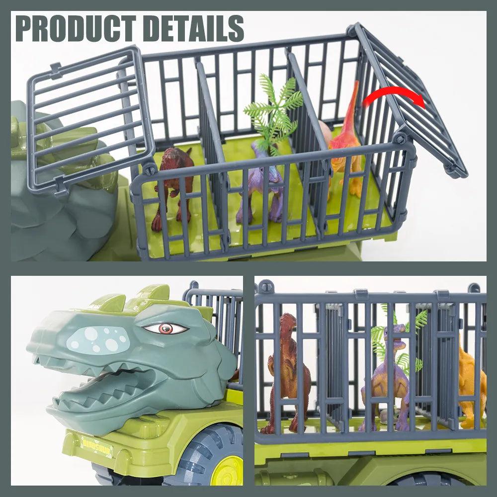 Dinosaur Truck Transport Carrier Playset for Kids by HitMyNeed