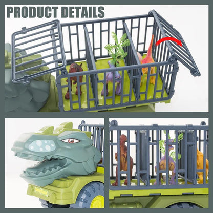 Dinosaur Truck Transport Carrier Playset for Kids by HitMyNeed