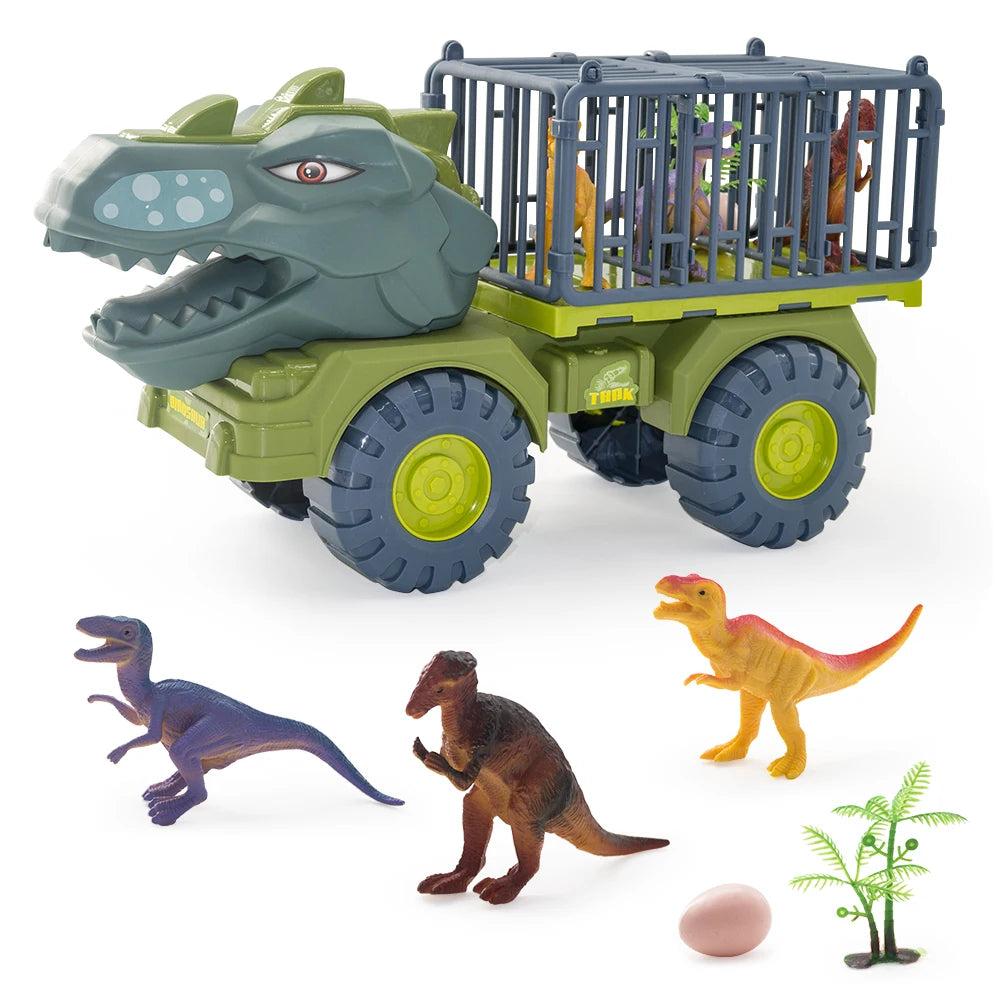 Dinosaur Truck Transport Carrier Playset for Kids a by HitMyNeed
